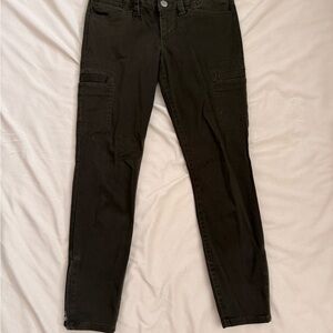 Express Olive Ankle Cargo Pants